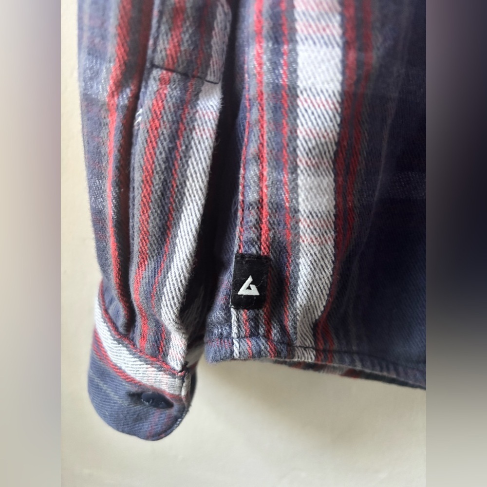 American Giant Vintage Flannel Plaid Slim Fit Women's Size Large - Picture 5 of 11